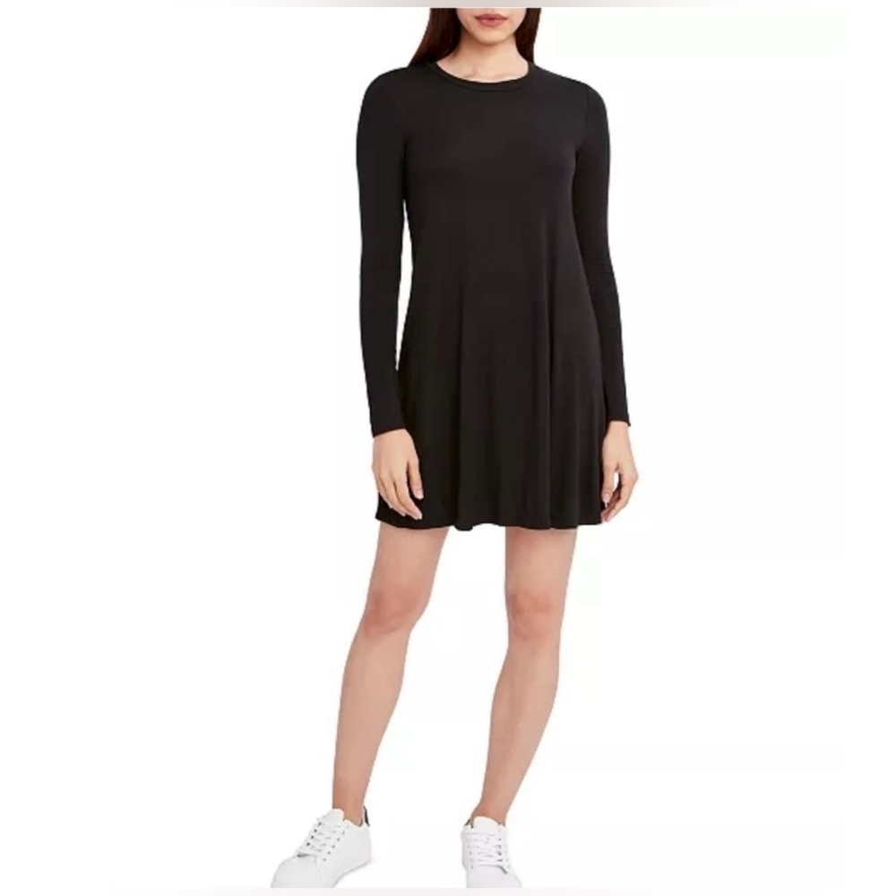 $68 BCBGeneration Women's Black Long Sleeve A-Line Essential Dress Size L